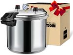 Wantjoin Pressure Cooker, Pressure Pot with Pressure Control for Home Kitchen or Restraurant, Commercial Pressure Cooker with Gauge (23QT), Aluminum