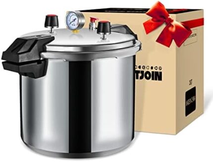 Wantjoin Pressure Cooker, Pressure Pot with Pressure Control for Home Kitchen or Restraurant, Commercial Pressure Cooker with Gauge (23QT), Aluminum