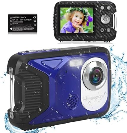 Waterproof Digital Camera,1080P 21MP HD Digital Camera with 2.8" LCD Screen,Rechargeable Point and Shoot Camera,Compact Portable Digital Camera for Kids Students,Teens,Beginner with 8X Digital Zoom