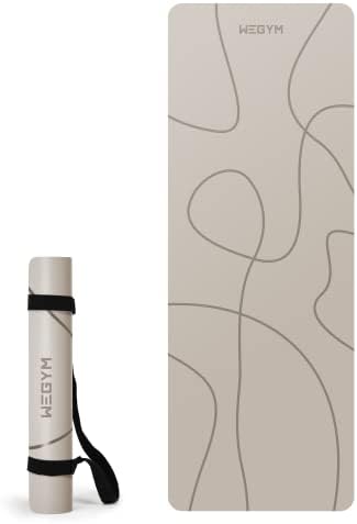 WeGym Premium Yoga Mat 4 mm Thick Large Exercise Mat Non-slip Anti-Tear Fitnesss Mat Men Women's Eco-friendly Yoga Mat for Yoga Pilates Home Workout