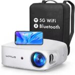 WiFi Bluetooth 5.2 Projector, WiMiUS Full HD 4K Projector 1080P Supported, Zoom, 300'' Display,Keystone, 4P Home Theater Projector for