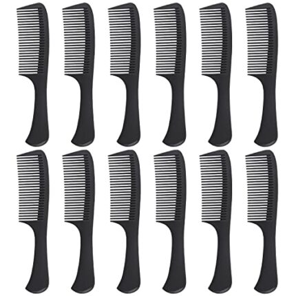 Wide Tooth Comb Large Hair Detangling Comb Styling Comb Hair Brush for Styling and Professional Hair Care, Suitable for Curly Long Wet Hair, Reduce Hair Loss and Dandruff&Headache (12 pcs)