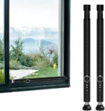 Window Security Bar, Sliding Door Security Lock Bar, 16-51 Inch Adjustable Door Security Bar for Balcony Sliding Door or Bedroom Window （Classic Black 2Package）