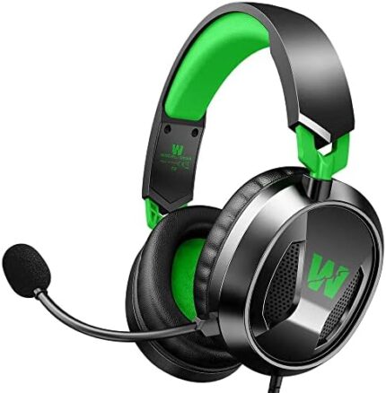 WolfLawS G9300 Gaming Headset for Xbox PS5 PS4 PC Switch with Microphone, Over Ear Headphones with Bass Surround Sound, Noise Canceling Mic and Memory Foam Ear Pads for Game Boy Sony PSP Xbox Series