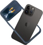 Woluki for iPhone 15 Pro Max Bumper Case No Back, Compatible with MagSafe, Camera Cover Lens Protector, Backless Frame Excellent Heat Dissipation Military Grade Protection for iPhone15 Pro Max (Blue)