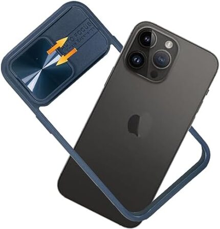 Woluki for iPhone 15 Pro Max Bumper Case No Back, Compatible with MagSafe, Camera Cover Lens Protector, Backless Frame Excellent Heat Dissipation Military Grade Protection for iPhone15 Pro Max (Blue)