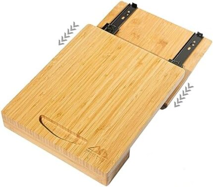 Wooden Kitchen Appliance Slider, Under Cabinet Caddy Tray for Coffee Maker Blender Air Fryer Stand Mixer