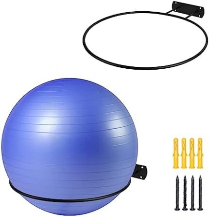 XIAO PEI Yoga Ball HolderWall Mounted Exercise Stability Ball Holder Yoga Studio Gym Exercise Ball and Equipment Organizer,Set of 2