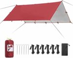 XIEXIUXIA 3.2x3m Awning Waterproof Tarp Tent Shade Folding Camping Canopy Ultralight Beach Sun Shelter Camping Tent Travel Tourist Awning (Color : D)