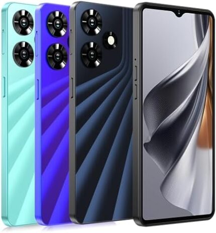 Xgody 13 Pro 6.56 Inch Screen Unlocked Phones, 5MP+15MP Camera Smartphones, Android 10 OS Dual SIM Slots Cheap Cell Phone, Quad Core 2GB+16GB, 3670mAh Battery, Face ID Smart Phone (Black)