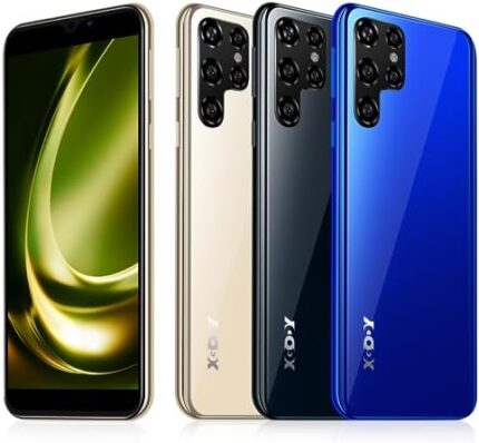 Xgody X60 4G LTE Android Cell Phone Unlocked, 6‘’ QHD Waterdrop Screen, 2GB RAM+16GB ROM, Dual Sim Slots Smartphone, 5MP+5MP Camera, Facial Unlock, 3000mAh Mobile Phones (Gold)