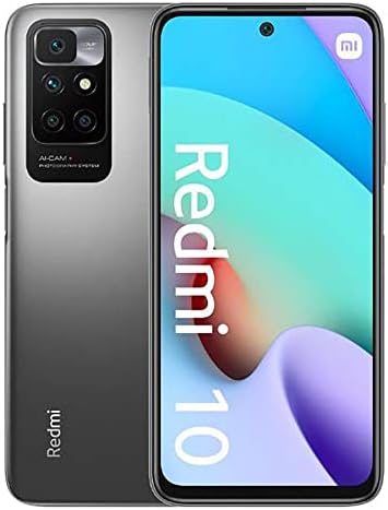 Xiaomi Redmi 10 2022 4G LTE (64GB + 4GB) LTE GSM Unlocked 6.5" 50MP Quad Cam (Tmobile Mint Tello and International Global) + (w/Fast Car 51W Charger) (Carbon Gray)