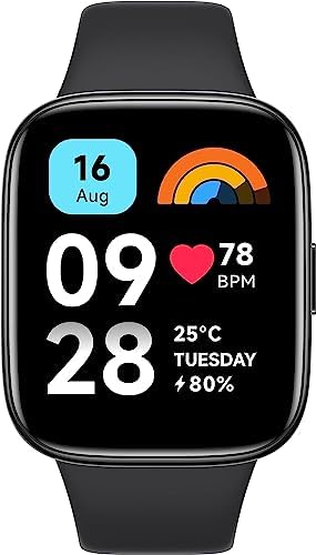 Xiaomi Redmi Watch 3 Active Smart Watch Fitness Tracker with 100 Sport Modes, Blood Oxygen Heart Rate Sleep Monitor, Bluetooth Phone Call Watch for iPhone Android, Black