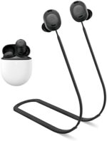 YIPINJIA for Google Pixel Buds Pro Strap, Soft Silicone Special Anti-Skid Design Sports Anti Lost Strap Lanyard Accessories Compatible with Google Pixel Buds Pro Earbuds Neck Rope Cord - Black