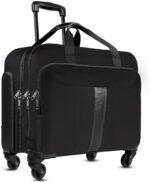 YOREPEK Rolling Briefcase for Business man, 17 inch Large Laptop Bag With Spinner Wheels, Waterproof Overnight Roller Carry on Case for MobileOffice,Communte,Travel,Office,Business,Airplane(BLACK)