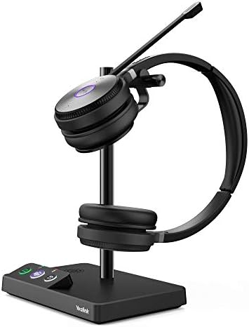 Yealink WH62 Duo Teams Wireless Noise Canceling Headset - Headset Connects and Works with USB Enabled Desk Phones, Computers and Softphones.