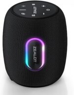 ZEALOT Bluetooth Speakers,360° Surround 75W Portable IP67 Wireless Bass Boost Speakers with Subwoofer,Bluetooth 5.2 Stereo Dual Pairing Speakers,Lights,50H Playtime for Home,Party,Gift