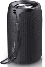 ZEALOT Portable Bluetooth Speakers, Waterproof Speaker IPX5, Outdoor Wireless Speaker S32 Playtime Stereo Pairing MIC/TF Card/USB/AUX for iOS Andriod Black