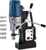 ZELCAN 1550W Electric Magnetic Drill Press w 2'' Boring Diameter Core Drill Bit Set, Portable Heavy Duty Power Mag Drill 3500lbf Electromagnet Drilling Machine for Metal Surface and Home Improvement