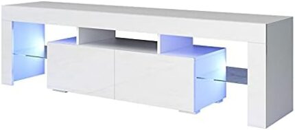ZHYHSM-111 High Gloss LED Lighting TV Stand Cabinet Unit Entertainment Center