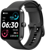 ZOUPPIC 44mm Smart Watch, Fitness Tracker with REM Sleep Track, Heart Rate and Blood Oxygen Monitor, 5ATM Swimming Waterproof, 1.7" Full HD Touchscreen for Men Women Compatible with iPhone & Android