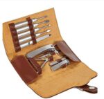 ZSEDP 10PCS Manicure Set Leather Nail Care Personal Manicure Pedicure Set, Manicure Travel Grooming Set Kit Nail Clipper