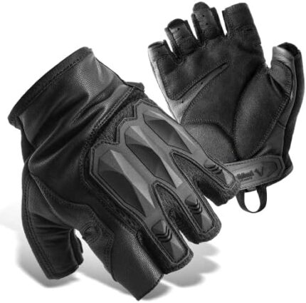 ZUNE LOTOO Tactical Gloves Fingerless & Full Finger, Touchscreen Motorcycle Gloves High Dexterity with TPR Impact Protection, EVA Palm Padding for Paintball Airsoft Work Range Black(ZAG3)