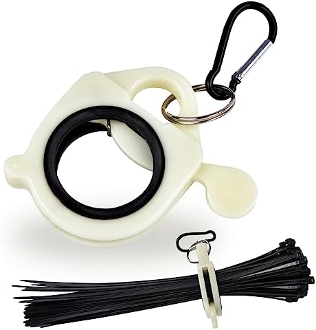 Zip Tie Holder - Cable Zip Tie Organizer for 4 Zip Tie Holder - Cable Zip Tie Organizer for 4 8 12 18 Inch Heavy Duty Ties and Metal Ties - Zip Ties Holder for Tool Belt - Electrical Wire Ties Holster for Home, Outdoor (Zip Ties Not Include)