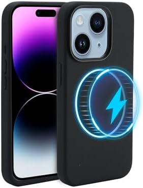 Zoof Liquid Silicone Case for iPhone 15 (6.1 inch) Silicone Magnetic Phone Case- Compatible with Magsafe - Black