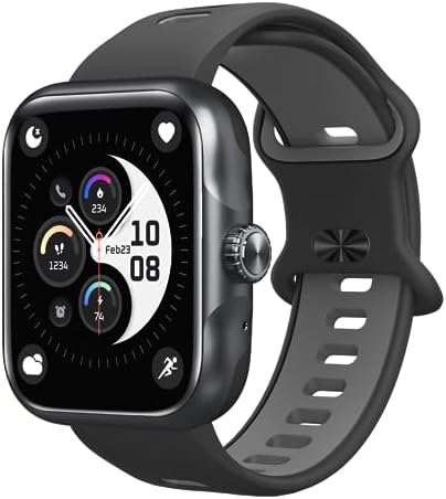 anyloop Smart Watch Ultra for Men Women, 1.78'' AMOLED Display Activity Tracker and Smartwatches, GPS Fitness Traker with 3ATM Waterproof Heartrate Sleep Monitor Compatible for iOS and Android (Black)