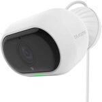 blurams Security Camera Outdoor Wired, Small Cameras for Home Security with Starlight Night Vision, Facial Recognition, Cloud/Local Storage, Works with Alexa & Google Assistant (White-2)