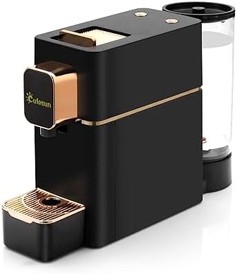 cutesun Machine for Coffee Capsules Compatible with Nespresso OriginalLine Machine, Espresso Maker for Nespresso OriginalLine, Bestpresso Coffee Capsules Peet's Espresso and lots more (Black)