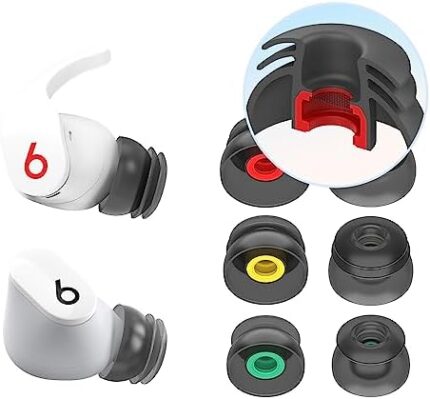 diofit │ Beats Studio Buds Eartips/Beats Fit Pro Eartips/Beats Studio Buds + Eartips Compatible for Beats (Silicone Black)