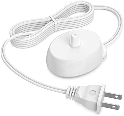 for Oral B Electric Toothbrush Charger Base Replacement Braun Oral-B Pro 1000 3757 Pro 300 400 500 1000 2000 3000 IO Series 3 4 5 6 Portable Travel IP67 Waterproof Inductive Charging Power Cord
