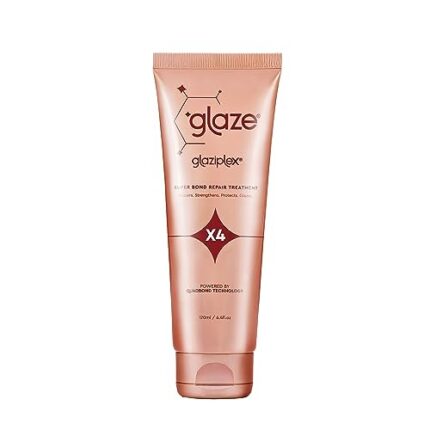 glaze GlaziPlex Super Bond Repair Hair Treatment, 120ml. 4-in-1 Deep Conditioning Hair Mask Repairs Heat, Chemical, Color and Styling Damage. Hydrating Hair Mask for Damaged Hair Works in 4 Minutes