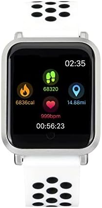 iTouch Air 2 Special Edition Smartwatch, Heart Rate Monitor, Pedometer, Walking and Running Tracker for Women and Men, Android & iOS Compatible (Silver/White Perforated)