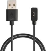 kwmobile USB Cable Charger Compatible with Xiaomi Mi Band 7 Pro/Poco Watch Cable - Charging Chord for Smart Watch - Black