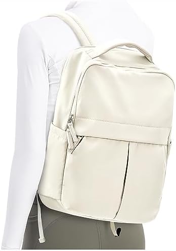 suratio Laptop Backpack for Women Casual Daypack Backpacks Travel Backpack for Traveling on Airplane Work Backpack for Men Lightweight Computer Backpack College Teacher Backpack(Beige)