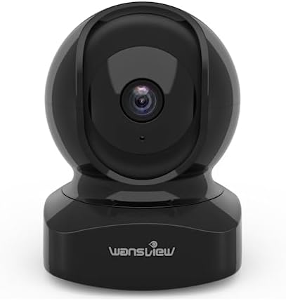 wansview Wireless Security Camera, IP Camera 2K, WiFi Home Indoor Camera for Baby/Pet/Nanny, 2 Way Audio Night Vision, Works with Alexa, with TF Card Slot and Cloud