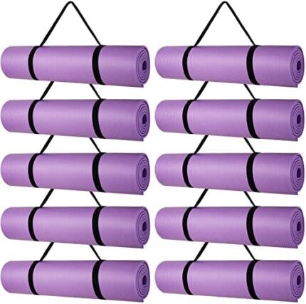 10 Pcs Yoga Mats Bulk 72 x 24 x 0.3 Inch Thick Exercise Mats Non Slip Fitness Mat Gym Mats Bulk for Yoga, Pilates, Workout, Stretching