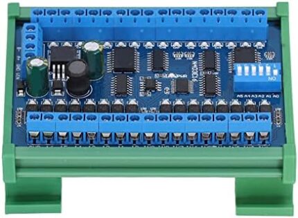 16 Input 16 Output Expansion Board RS485 16 Channel Remote Control Switch Module PLC IO Module DC 6.5‑30V for Smart Home(with shell)