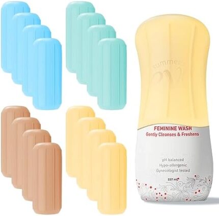 16 Pack Elastic Sleeves for Leak Proofing Travel,Silicone Leak Proof Sleeves for Travel Container in Luggage,Reusable Accessory for Travel Toiletries Bag Suitcase for women,Travel Size Toiletries