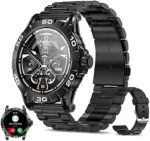 Efolen Smart Watches for Men (Answer/Dial Calls), 1.39" Bluetooth SmartWatch for Android and iPhone, IP67 Waterproof Outdoor Fitness Tracker with Heart Rate/SpO2/Sleep/BP/AI Voice (Black)