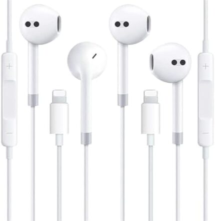 2 Packs-Apple Earbuds with Lightning Connector[Apple MFi Certified](Built-in Microphone & Volume Control) Headphones Compatible with iPhone 14/13/12/11/XR/XS/X/7/7 Plus/8/8Plus Support All iOS System