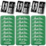 24 Sets Christmas Manicure Set Nail Clippers 8 in 1 Stainless Steel Grooming Nail Kit Thank You Gift Christmas Appreciation Gift Professional Pedicure Tool for Men Women Personal Care (Green)