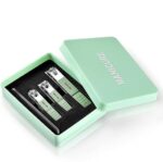 4 Pcs Manicure Kit Set Nail Scissors Set Nail Clippers Metal Nail Manicure Portable Nail Trimmer Set Grooming Kit Nail Trimming Tool Nail Care Supply Nail File (Green)