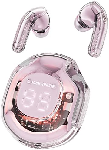ACEFAST T8 Wireless Earphones Bluetooth 5.3 Headphones LED Power Display Mini Crystal in-Ear Earbuds with Wireless Charging Case Touch Control Built-in Mic Headphone for Sports Waterproof Earphone