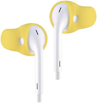 ACOUS Design Purest Earbuds Covers Anti-Slip Sport Tips Covers Compatible with Apple AirPods1&2 and EarPods (Strong Lemon)