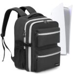 AKOZLIN Travel Gaming Console Backpack Compatible with Play Stantion 5 4 PS5/PS4/PS4 Pro/PS4 Slim/Xbox One X S
