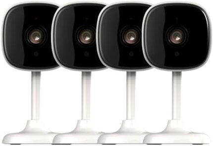 AMOROM Indoor Home Security Camera for Baby Monitor,1080P WiFi Camera with Privacy Mode,2-Way Talk,Night Vision,Motion Detection,Cloud& Micro SD Card Storage,Alexa&Google Home Compatible(Wired)